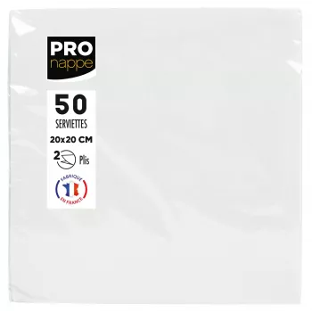 PROnappe Popierinės servetėlės Baltos 2-Ply 20 x 20 cm 50 vnt.