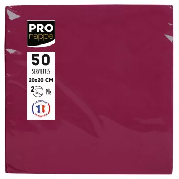 PROnappe Popierinės servetėlės Bordeaux 2 sluoksnių 20,0 x 20,0 cm 50 vnt.