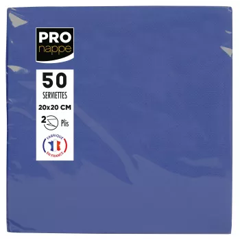 PROnappe Servetės Tamsiai Mėlynos 2-Sluoksnės 20,0 x 20,0 cm 50 vnt.