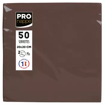 PROnappe Servetlės Ruda 2-Sluoksnių 20.0 x 20,0 cm 50 vnt