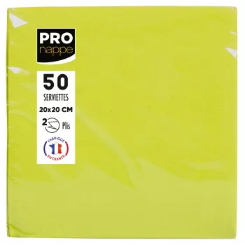 PROnappe Servetės Kiwi Green 2-Ply 20.0 x 20,0 cm 50 vnt.