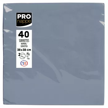PROnappe popierinės servetėlės pilkos 2 sluoksnių 19,0 x 19,0 cm 40 vnt.