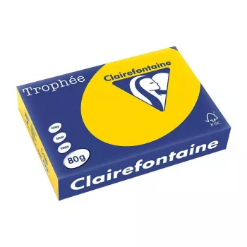 Clairefontaine Trophee Pastel Copy Paper A4 80gsm 500 Sheets Gold Yellow