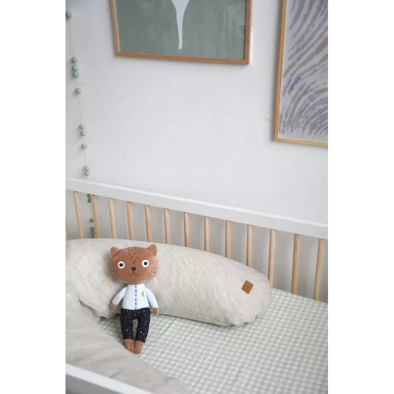 Beaba Big Flopsy Maternity and Nursing Pillow Linen Natural