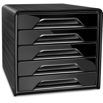 CEP Office Solution Smoove Drawer Box Black DIN A4 su 5 stalčiais