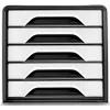 CEP Office Solution Smoove Drawer Unit Black/White A4 su 5 stalčiais