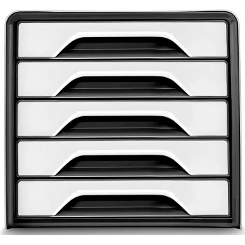 CEP Office Solution Smoove Drawer Unit Black/White A4 su 5 stalčiais