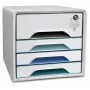 CEP Office Solution Smoove Drawer Box White with Colorful Lines 5 Drawers