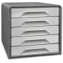 CEP Office Solution Smoove Drawer Box Light Grey su 5 stalčiais 1071116361