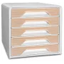 CEP Office Solution Smoove Silva Drawer Box 5 Drawers White/Beech Polystyrene Patented