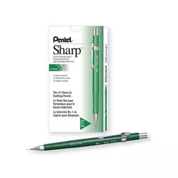 Pentel P205-D mechaninis pieštukas – žalias – 0,5 mm – 12 vnt. pakuotė