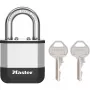 Master Lock Elite 45mm Laminated Padlock su 25mm Kabliu, 5-pin Cilindru, Sidabrinis/Pilkas