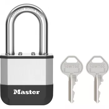 Master Lock Elite 52mm Žalvarinis Spynos Korpusas su 38mm Grūdinto Plieno Kilpa, 5-Kaiščių Cilindras, Skirtingi Raktai, 2 Raktai