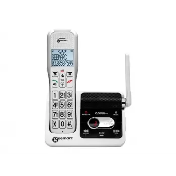 Geemarc AmpliDECT 595 ULE belaidis telefonas su atsiliepimo aparatu, baltas