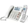 Geemarc DECT595 COMBI Laidinis Telefonas su Atsakikliu, Garsiakalbiu, Optiniu Signalu, Tinkamas Klausos Aparatams, Įskaitant Avarinį Siųstuvą (DECT595_COMBI_WH_VDE)