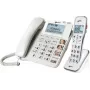 Geemarc DECT595 COMBI Laidinis Telefonas su Atsakikliu, Garsiakalbiu, Optiniu Signalu, Tinkamas Klausos Aparatams, Įskaitant Avarinį Siųstuvą (DECT595_COMBI_WH_VDE)