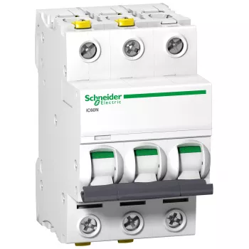 APC Schneider Electric A9F04340 Miniatiūrinis Automatinis Jungiklis 3P 40A C kreivė 10kA DIN bėgelis IP20