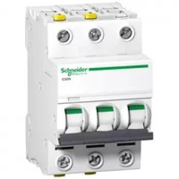 APC Schneider Electric A9F04340 Miniatiūrinis Automatinis Jungiklis 3P 40A C kreivė 10kA DIN bėgelis IP20