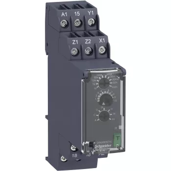 APC RE22R1MYMR Daugiafunkcinė laiko relė, 0,05 s – 300 h, 24-240 V AC/DC, 1 perjungimo kontaktas, 8 A, DIN bėgelis
