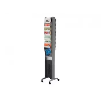 PAPERFLOW EPI Brochure Display Stand Silver DIN A4 16 Pockets
