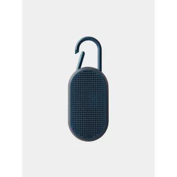 Lexon Mino T nešiojamas Bluetooth garsiakalbis su įkrovimo stotele ir karabinu, tamsiai mėlynas, IPX4, 3W, TWS, nuotolinis selfiui, LA124DB9