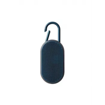 Lexon Mino T nešiojamas Bluetooth garsiakalbis su įkrovimo stotele ir karabinu, tamsiai mėlynas, IPX4, 3W, TWS, nuotolinis selfiui, LA124DB9