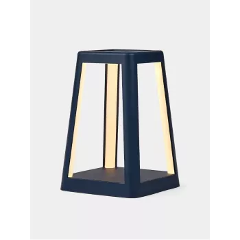 LEXON Lantern LED nešiojamas žibintas su Qi belaidžiu įkrovimu, tamsiai mėlynas LH94DB