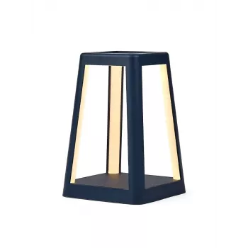 LEXON Lantern LED nešiojamas žibintas su Qi belaidžiu įkrovimu, tamsiai mėlynas LH94DB