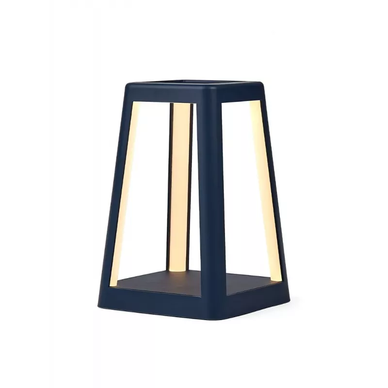LEXON Lantern LED nešiojamas žibintas su Qi belaidžiu įkrovimu, tamsiai mėlynas LH94DB