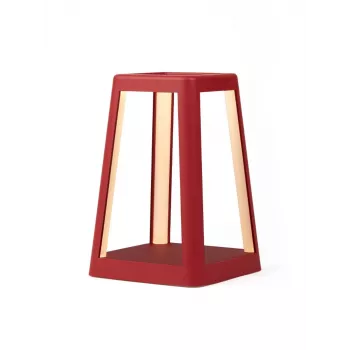 Lexon Lantern LED Lempa su belaidžiu įkrovikliu tamsiai raudona LH94DR