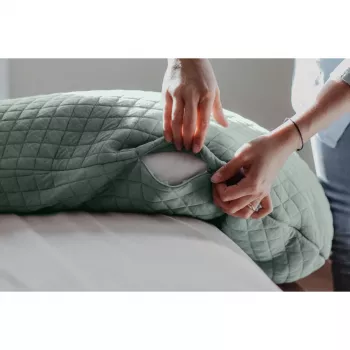 Beaba Big Flopsy Maternity & Nursing Pillow Fleur de Coton Sage Green