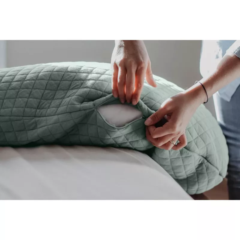 Beaba Big Flopsy Maternity & Nursing Pillow Fleur de Coton Sage Green