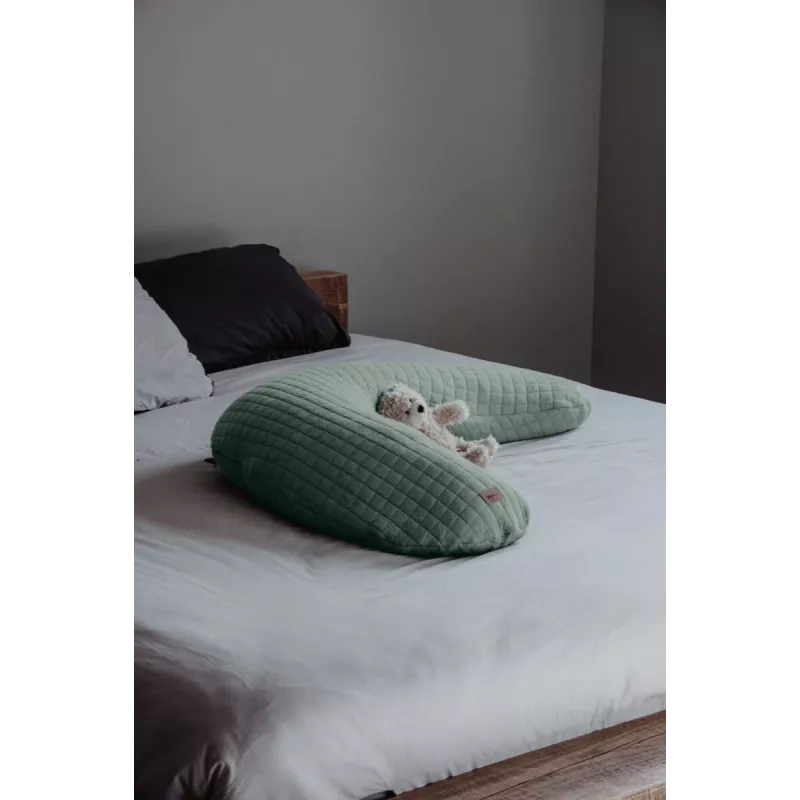 Beaba Big Flopsy Maternity & Nursing Pillow Fleur de Coton Sage Green