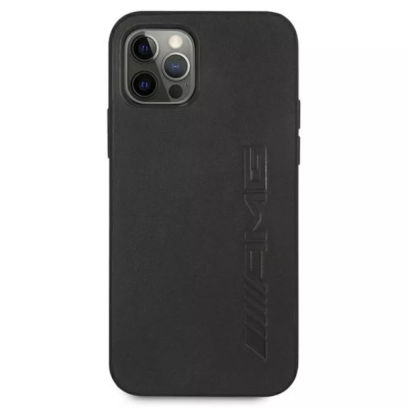 AMG Hardcase Leather Hot Stamped Case for Apple iPhone 12 Pro Max 6,7 inch Black