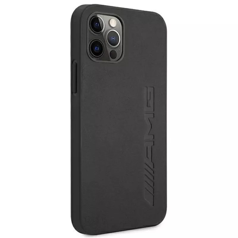 AMG Hardcase Leather Hot Stamped Case for Apple iPhone 12 Pro Max 6,7 inch Black