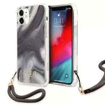 Guess GUHCP12SKSMAGR iPhone 12 Mini 5,4 inch Grey Hardcase Marble Collection