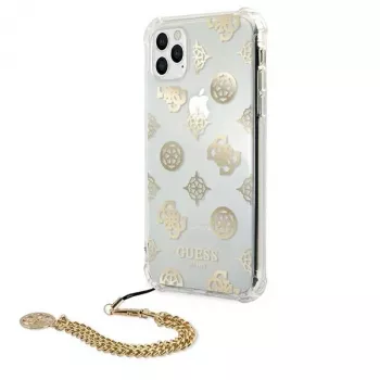 Guess GUHCN58KSPEGO „Peony Chain“ kietasis dėklas, skirtas „Apple iPhone 11 Pro“ (5,8 inch), auksinis