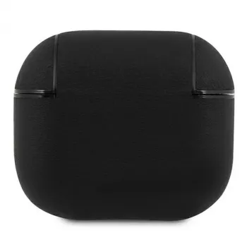 BMW BMA3SSLBK AirPods 3 Dėklas Juoda Natūrali Oda Sidabrinis Logotipas