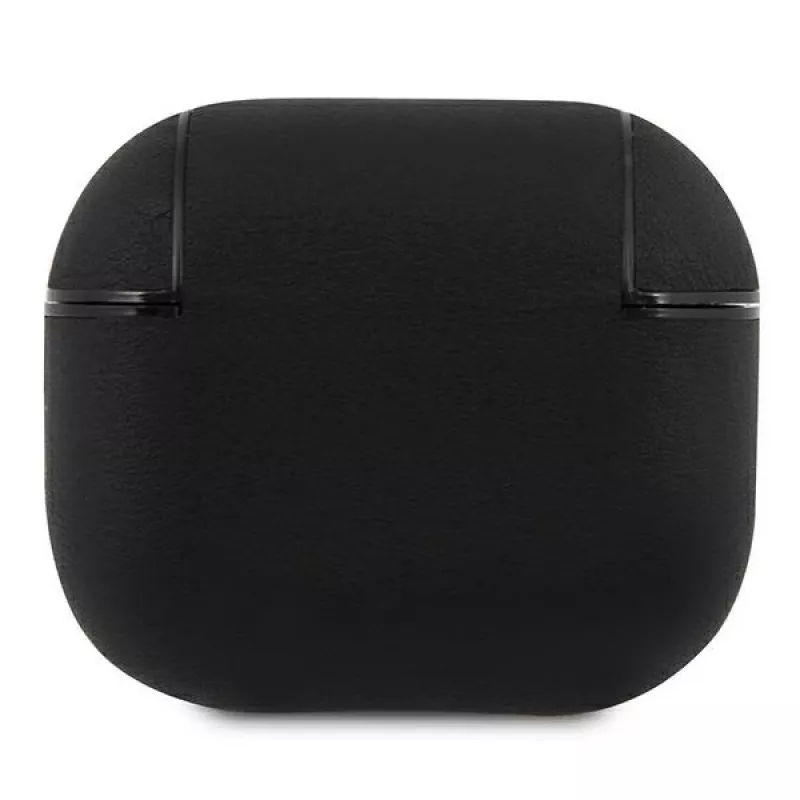 BMW BMA3SSLBK AirPods 3 Dėklas Juoda Natūrali Oda Sidabrinis Logotipas