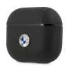 BMW BMA3SSLBK AirPods 3 Dėklas Juoda Natūrali Oda Sidabrinis Logotipas