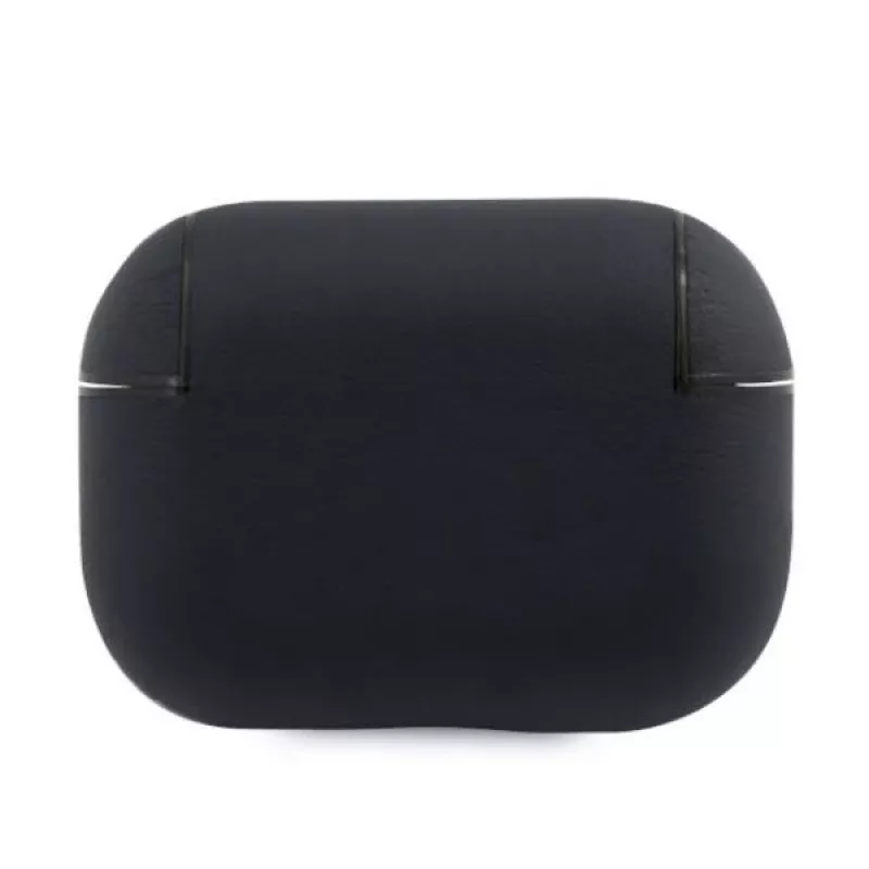 BMW AirPods Pro Cover Navy Genuine Leather Silver Logo