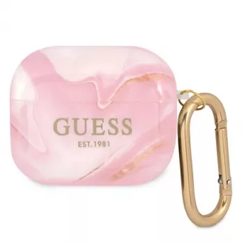 Guess GUA3UNMP AirPods 3 Dėklas Pink Marble Collection