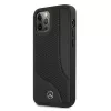 Mercedes-Benz iPhone 12 Pro Max 6,7 inch Black Hard Case Leather Perforated Area