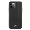Mercedes-Benz iPhone 12 Pro Max 6,7 inch Black Hard Case Leather Perforated Area