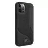 Mercedes-Benz iPhone 12 Pro Max 6,7 inch Black Hard Case Leather Perforated Area