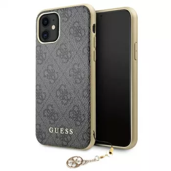 Guess GUHCN61GF4GGR iPhone 11 6,1 inch Hard Case 4G Charms Collection - Grey