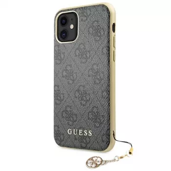 Guess GUHCN61GF4GGR iPhone 11 6,1 inch Hard Case 4G Charms Collection - Grey