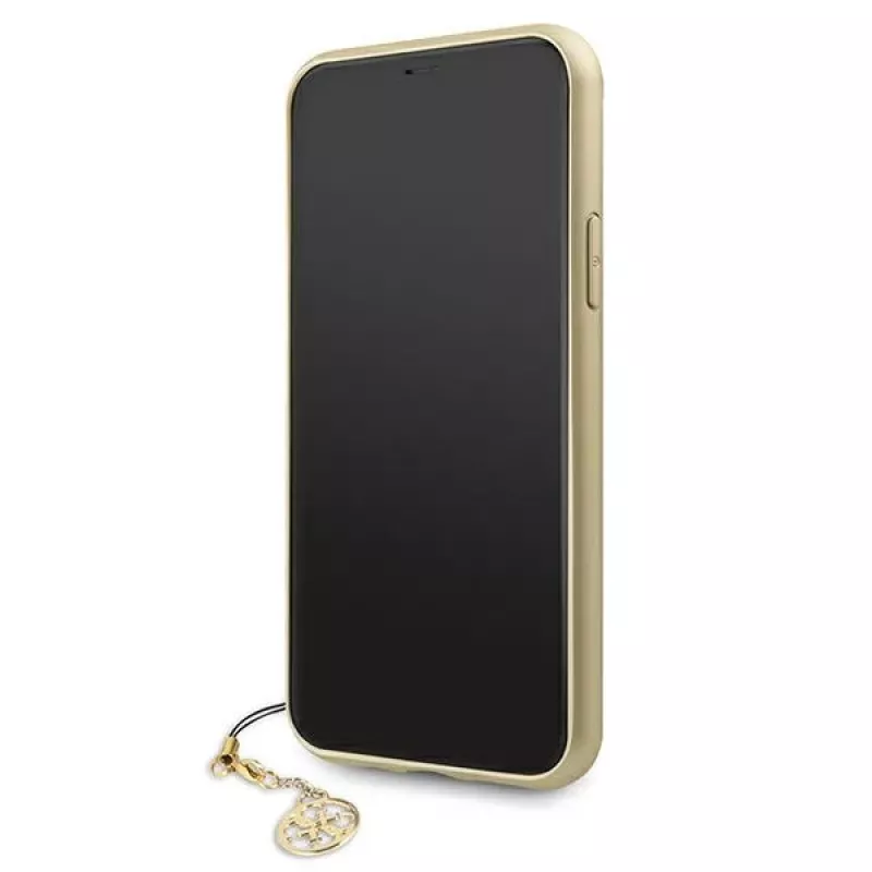 Guess GUHCN61GF4GGR iPhone 11 6,1 inch Hard Case 4G Charms Collection - Grey