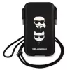 Karl Lagerfeld Ikonik Karl & Choupette Head Hard Case, iPhone 12 / 12 Pro 6,1 inch - Juoda