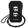Karl Lagerfeld Ikonik Karl & Choupette Head Saffiano Hard Case, skirta Apple iPhone 12 Pro Max 6,7 inch, juoda